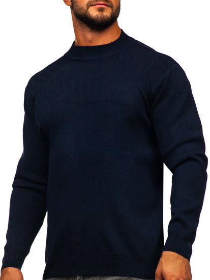 Homme Col roulé basique Bleu foncé Bolf S8563