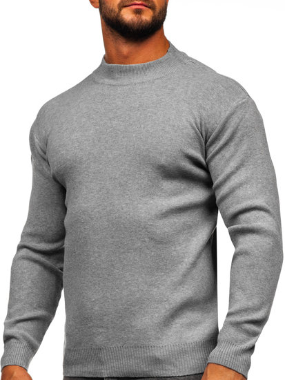 Homme Col roulé basique Gris bolf S8563