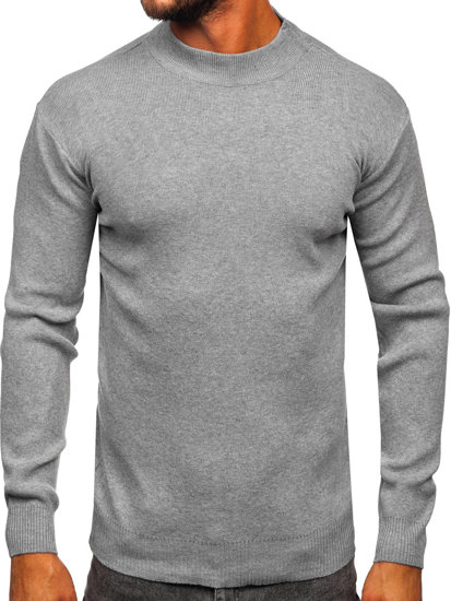 Homme Col roulé basique Gris bolf S8563