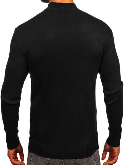 Homme Col roulé basique Noir Bolf H2402