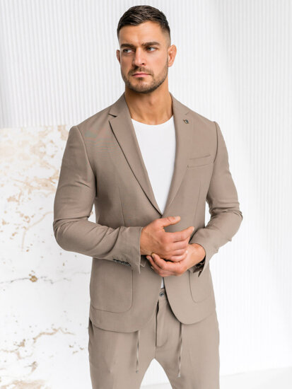 Homme Costume Beige Bolf 01