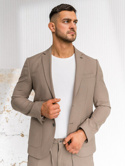 Homme Costume Beige Bolf 01