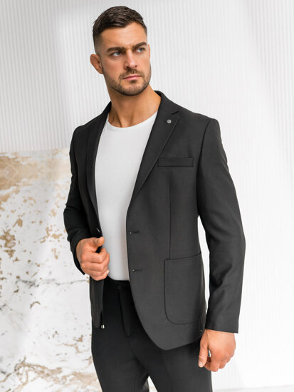 Homme Costume Noir Bolf 01