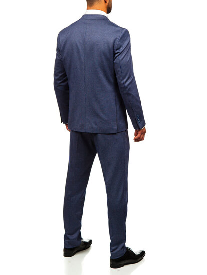 Homme Costume casual Bleu foncé Bolf 004