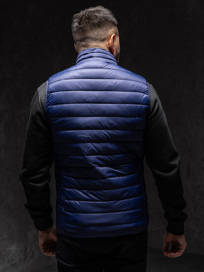 Homme Gilet matelassé Bleu foncé Bolf LY32A1