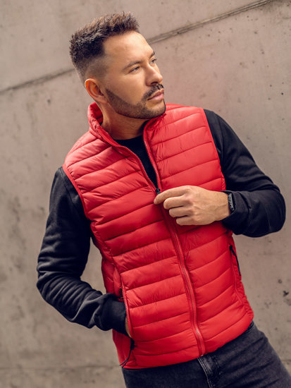 Homme Gilet matelassé Rouge Bolf HDL88001A