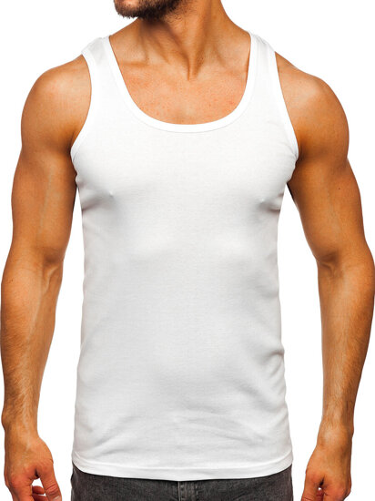 Homme Maillot de corps basique Blanc Bolf 6000-3P