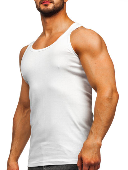 Homme Maillot de corps basique Blanc Bolf 6000-3P