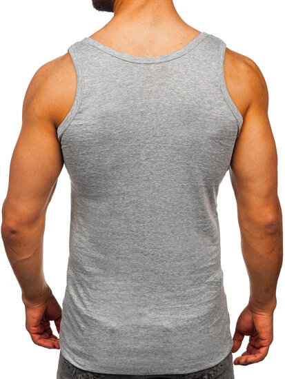 Homme Maillot de corps basique Gris Bolf 6000-3P