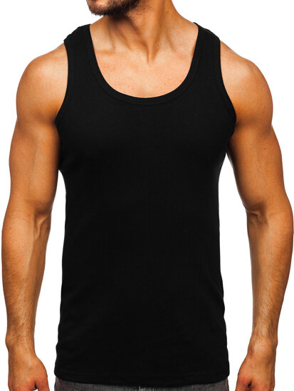 Homme Maillot de corps basique Noir Bolf 6000-3P