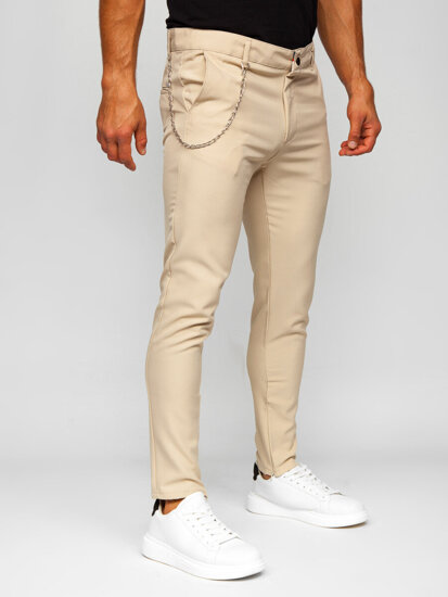 Homme Pantalon chino en matériau Beige Bolf 0059