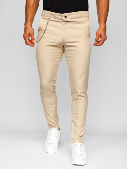 Homme Pantalon chino en matériau Beige Bolf 0059