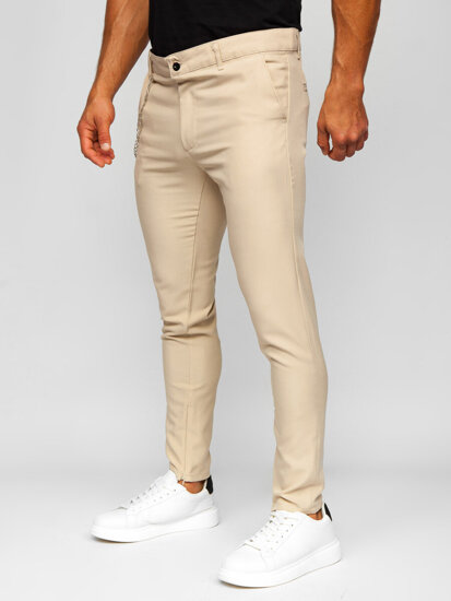 Homme Pantalon chino en matériau Beige Bolf 0059