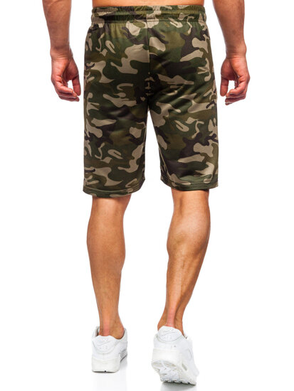 Homme Pantalon court camo Vert Bolf JX865