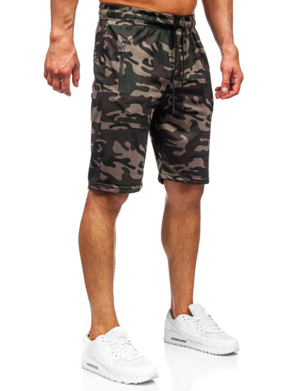 Homme Pantalon court camo Vert foncé Bolf JX862