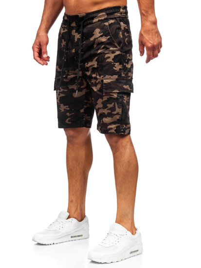 Homme Pantalon court cargo camo Khaki Bolf A-297