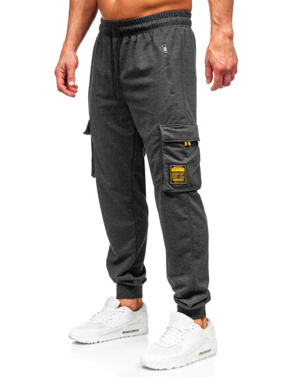 Homme Pantalon de jogging cargo Anthracite Bolf JX6359