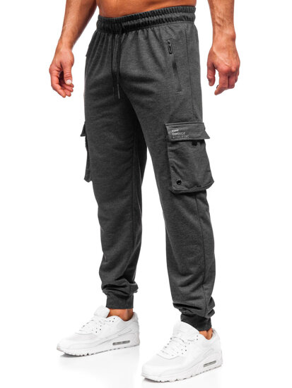 Homme Pantalon de jogging cargo Anthracite Bolf JX6360