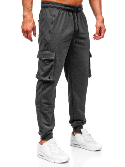 Homme Pantalon de jogging cargo Anthracite Bolf JX6360