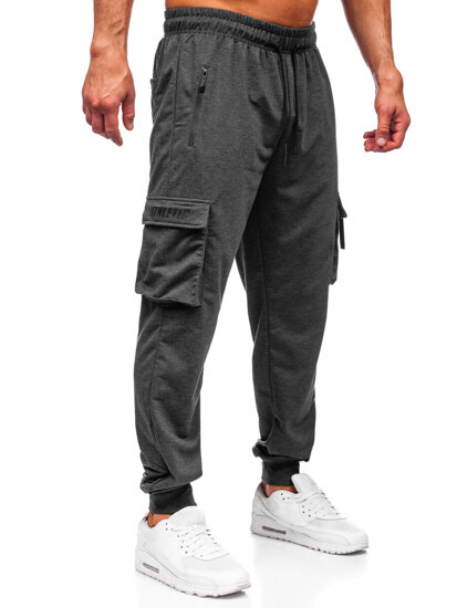 Homme Pantalon de jogging cargo Anthracite Bolf JX6362