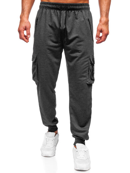 Homme Pantalon de jogging cargo Anthracite Bolf JX6362