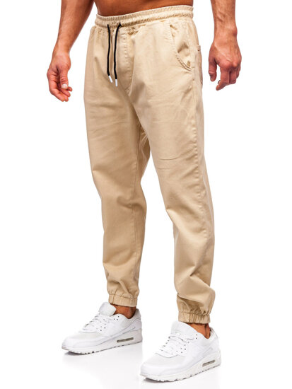 Homme Pantalon de jogging cargo Beige Bolf 001