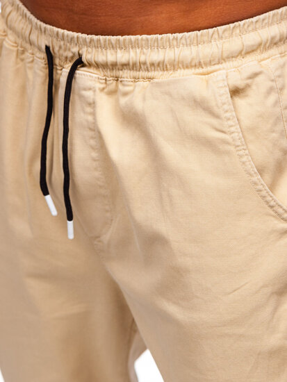 Homme Pantalon de jogging cargo Beige Bolf 001