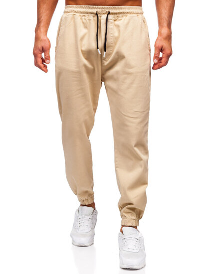 Homme Pantalon de jogging cargo Beige Bolf 001