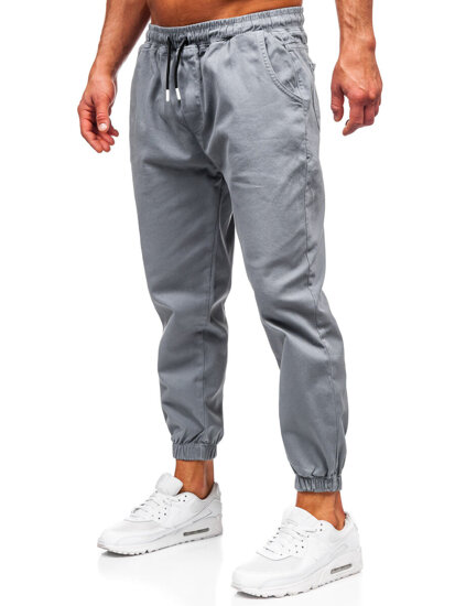 Homme Pantalon de jogging cargo Gris Bolf 001