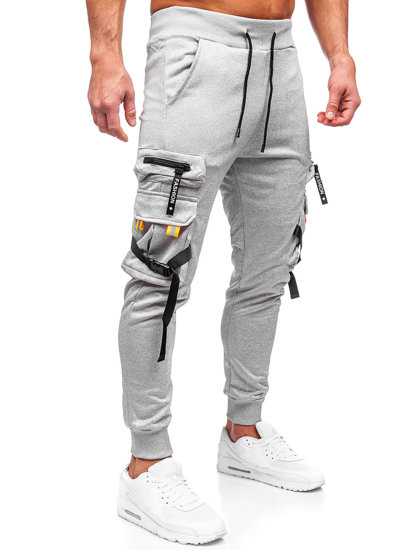 Homme Pantalon de jogging cargo Gris Bolf HS7162