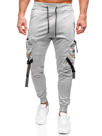 Homme Pantalon de jogging cargo Gris Bolf HS7162