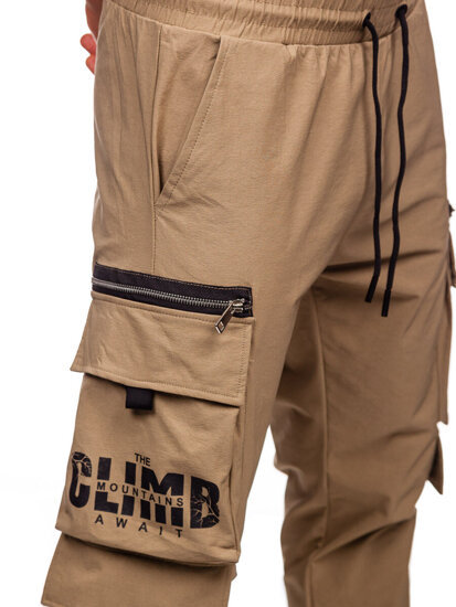 Homme Pantalon de jogging cargo Khaki Bolf K12