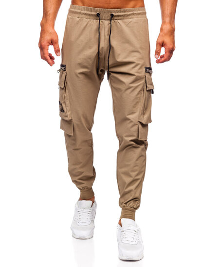 Homme Pantalon de jogging cargo Khaki Bolf K12