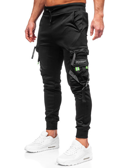 Homme Pantalon de jogging cargo Noir Bolf HS7162