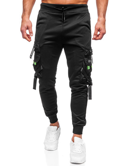 Homme Pantalon de jogging cargo Noir Bolf HS7162