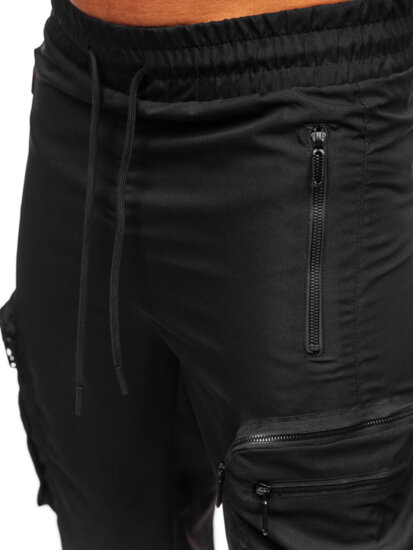 Homme Pantalon de jogging cargo Noir Bolf HSS296