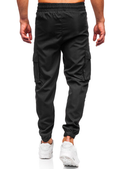 Homme Pantalon de jogging cargo Noir Bolf HSS298