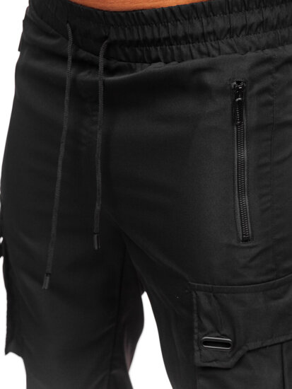 Homme Pantalon de jogging cargo Noir Bolf HSS298