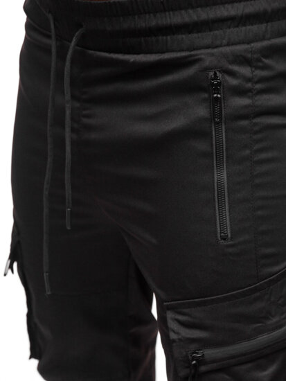 Homme Pantalon de jogging cargo Noir Bolf HSS300