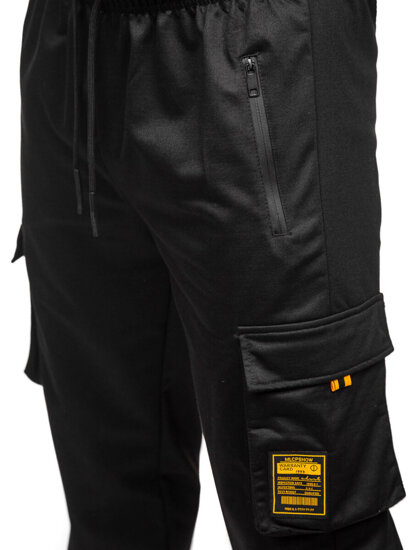 Homme Pantalon de jogging cargo Noir Bolf JX6359