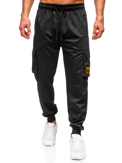 Homme Pantalon de jogging cargo Noir Bolf JX6359