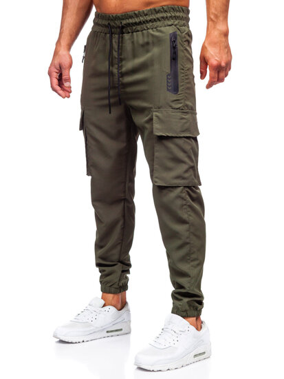 Homme Pantalon de jogging cargo Vert Bolf HSS297