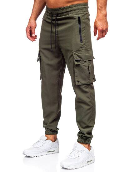 Homme Pantalon de jogging cargo Vert Bolf HSS298