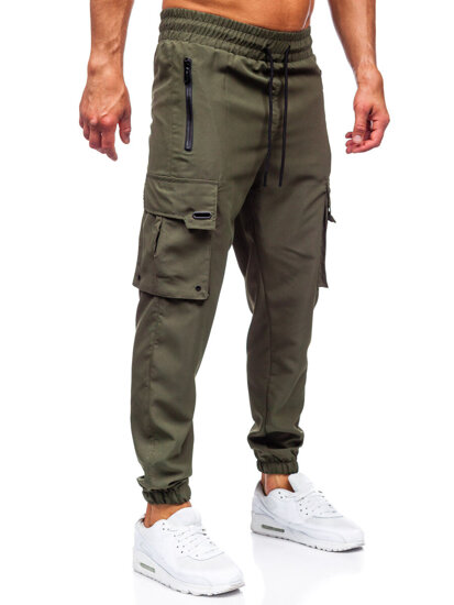 Homme Pantalon de jogging cargo Vert Bolf HSS298