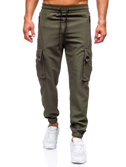 Homme Pantalon de jogging cargo Vert Bolf HSS298