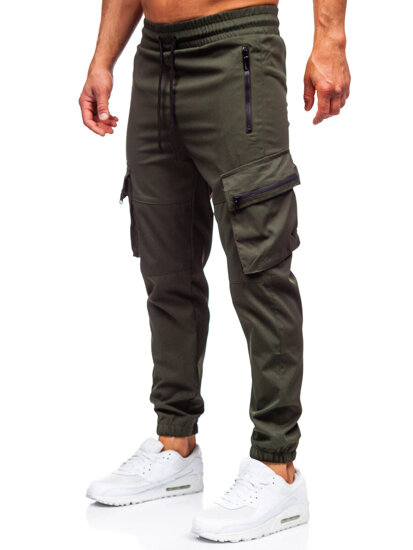 Homme Pantalon de jogging cargo Vert Bolf HSS300