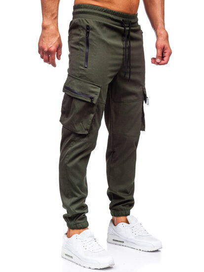 Homme Pantalon de jogging cargo Vert Bolf HSS300