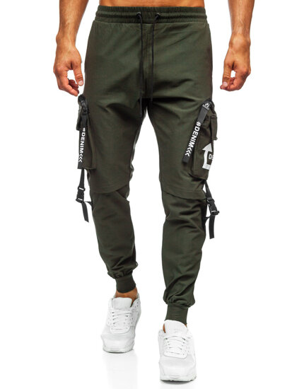 Homme Pantalon de jogging cargo Vert Bolf K13