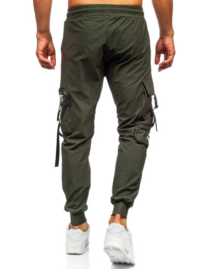 Homme Pantalon de jogging cargo Vert Bolf K15