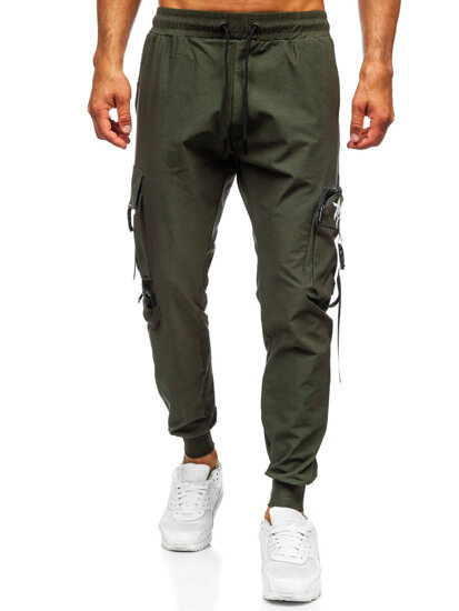 Homme Pantalon de jogging cargo Vert Bolf K15